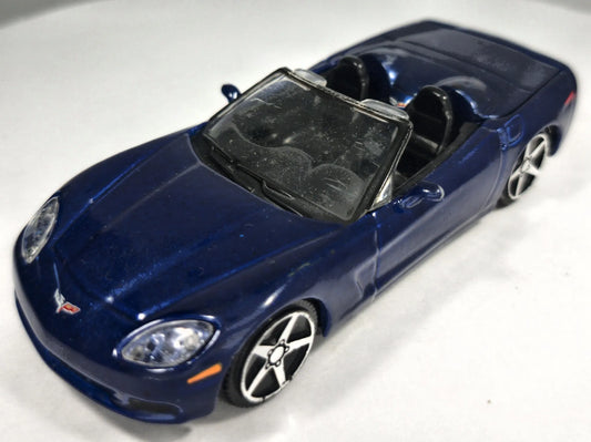 2004 CHEVROLET CORVETTE, Maisto 2004, Die cast, Granatowy, 1:38, Resoraki – zdjęcie 2
