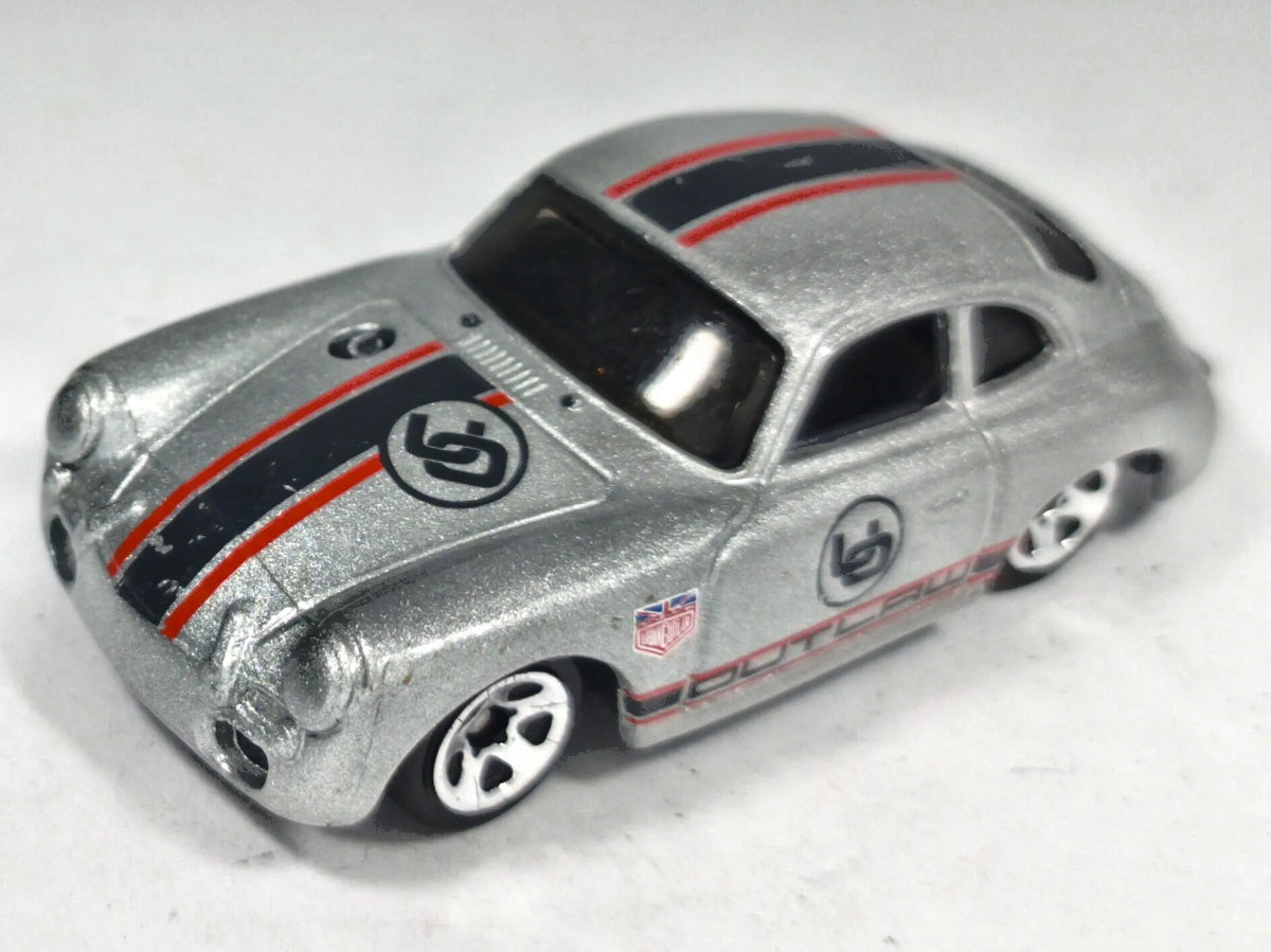 1966 Porsche 356A Outlaw Hot Wheels 2015 HW Showroom 1:64 Luzak Srebrny – zdjęcie 2