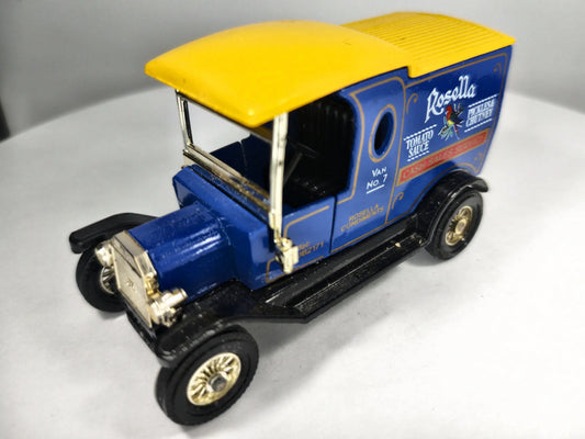 1912 FORD MODEL T Matchbox 1986 Niebieski 1:27 Made in England Rosella – zdjęcie 2