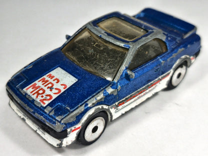 TOYOTA MR2 Lasers Matchbox 1986 Niebieski 1:56 Made in Macau – zdjęcie 2