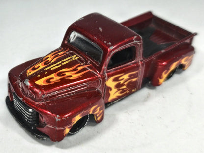 1949 Ford F-100 Hot Wheels 2012-2015 1:64 Pickup Luzak Bordowy – zdjęcie 2