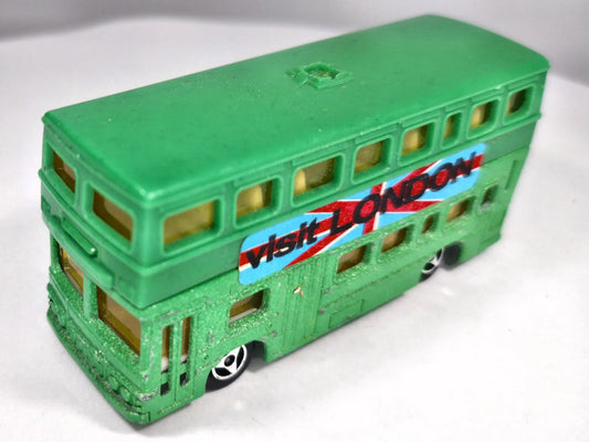British Bus Majorette '80 Zielony 1:64 Made in France – zdjęcie 2