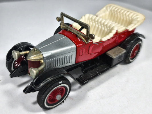 1914 Prince Henry Vauxhall Matchbox 1970 Czerwony 1:43 Made in England – zdjęcie 2