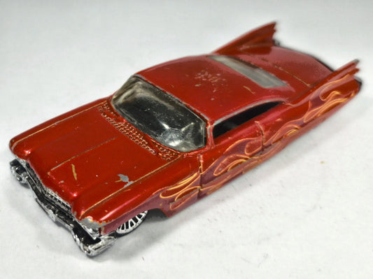 Custom '59 Cadillac Hot Wheels 2001 1:64 Luzak Czerwony – zdjęcie 2
