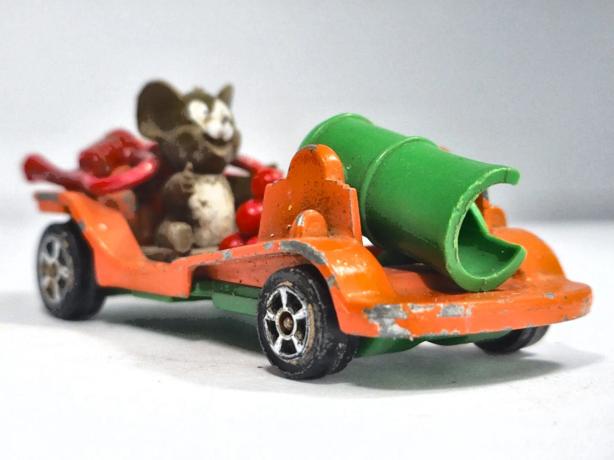 TOM & JERRY Cannon Go-Cart, Corgi 1970 Made in Gt Britain Pomarańczowy 1:64 – zdjęcie 9