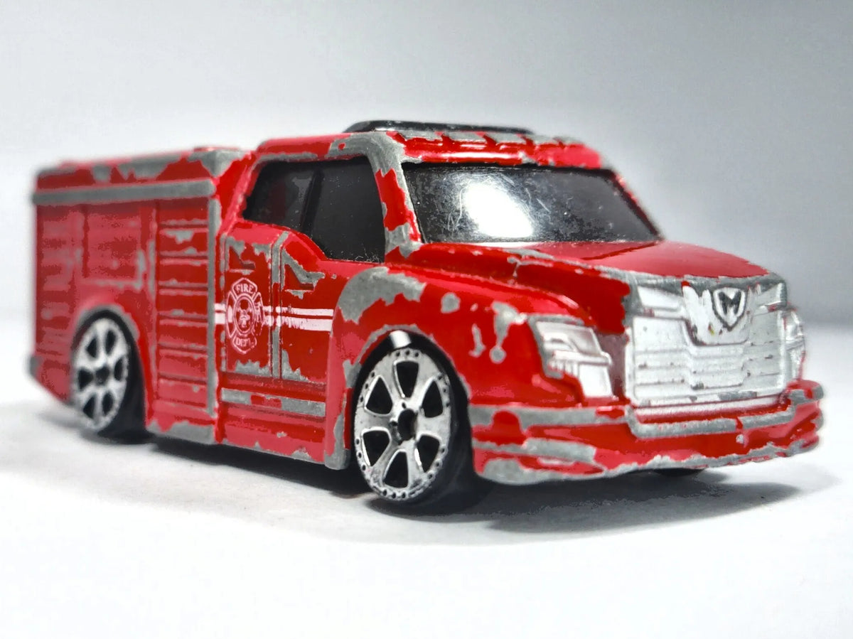 FIRE TRUCK (Straż pożarna) Motor Max, Die cast 6189/6190, Czerwony, 1:64 – zdjęcie 9