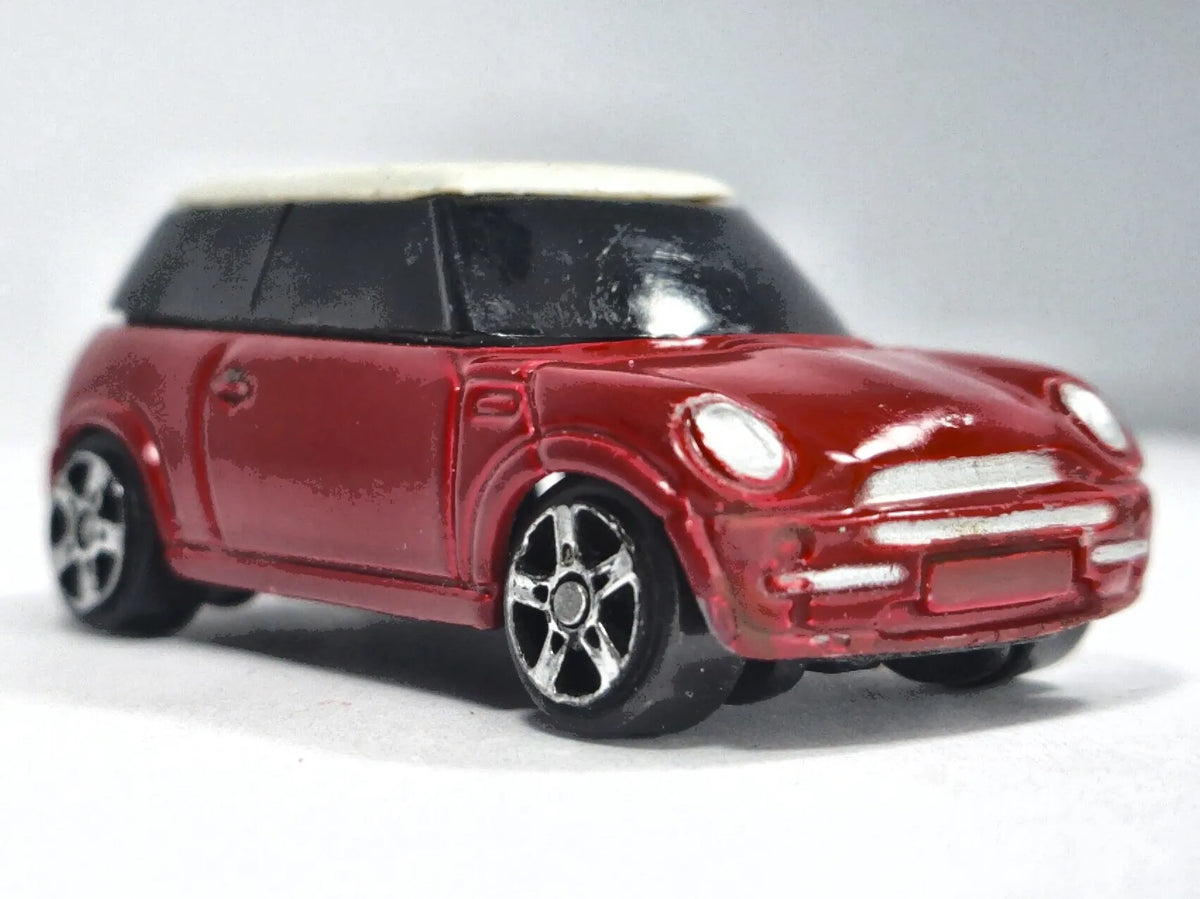 MINI COOPER, Maisto, Die cast, Biały i Bordowy, 1:64, Resoraki – zdjęcie 9