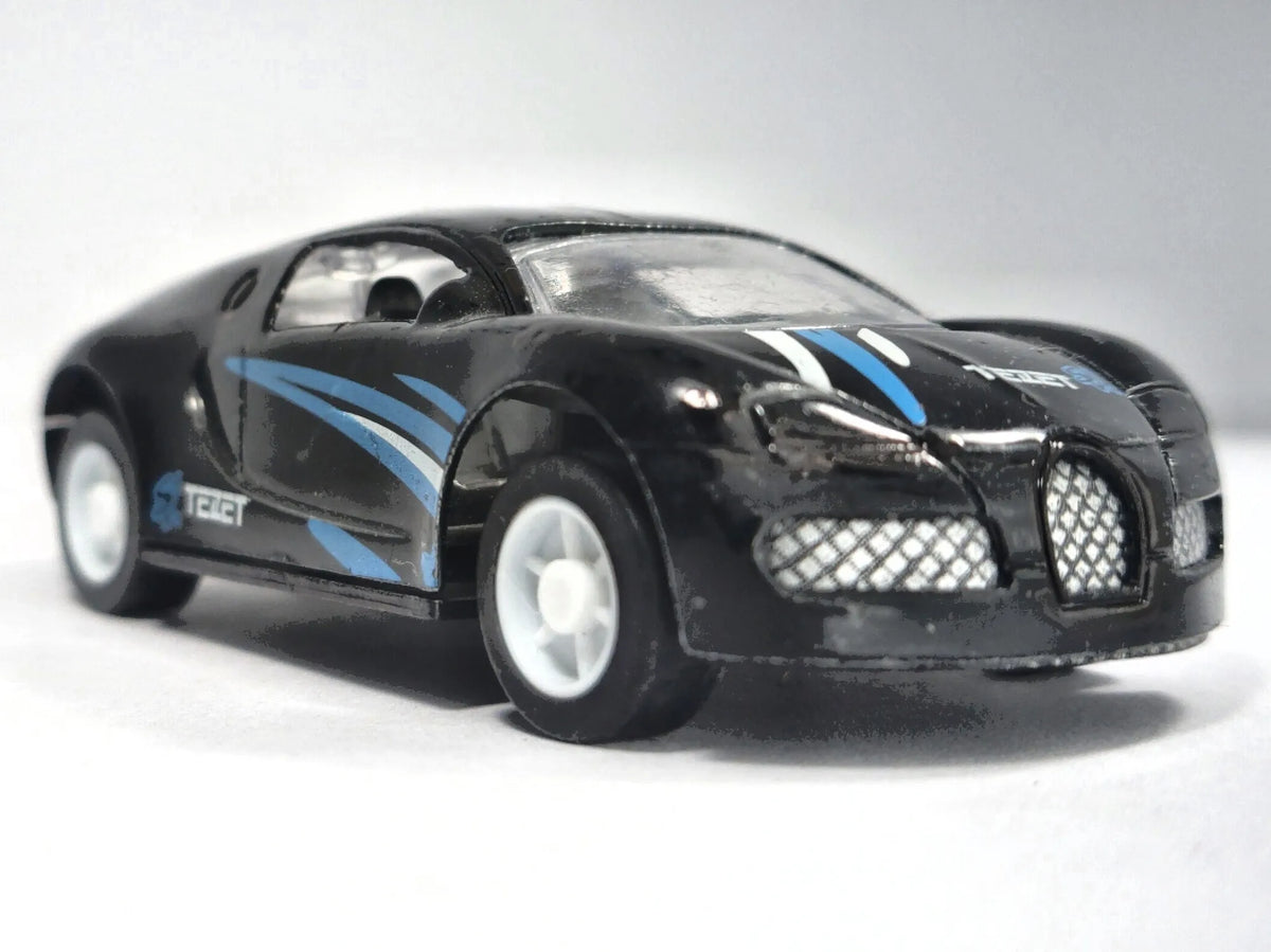 Jak Bugatti Veyron, SV. TEZET, Die cast, Czarny, 1:64, Resoraki – zdjęcie 9