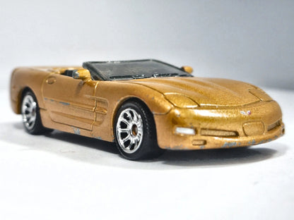 2000 CORVETTE CABRIO, Matchbox 2000, Die cast, Złoty, 1:64, Resoraki – zdjęcie 9