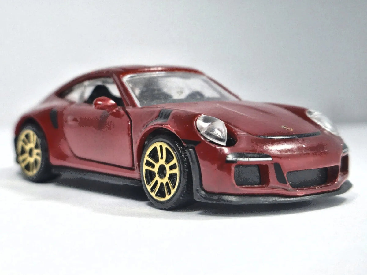 PORSCHE 911 GT3 RS, Majorette, Die cast 209H, Bordowy, 1:64, Resoraki – zdjęcie 9