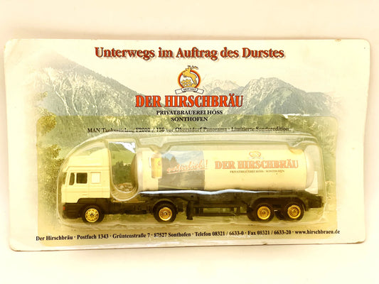 MAN DGD World Class 1:87 Ciężarówka Promocyjna DER HIRSCHBRÄU Blister Biały