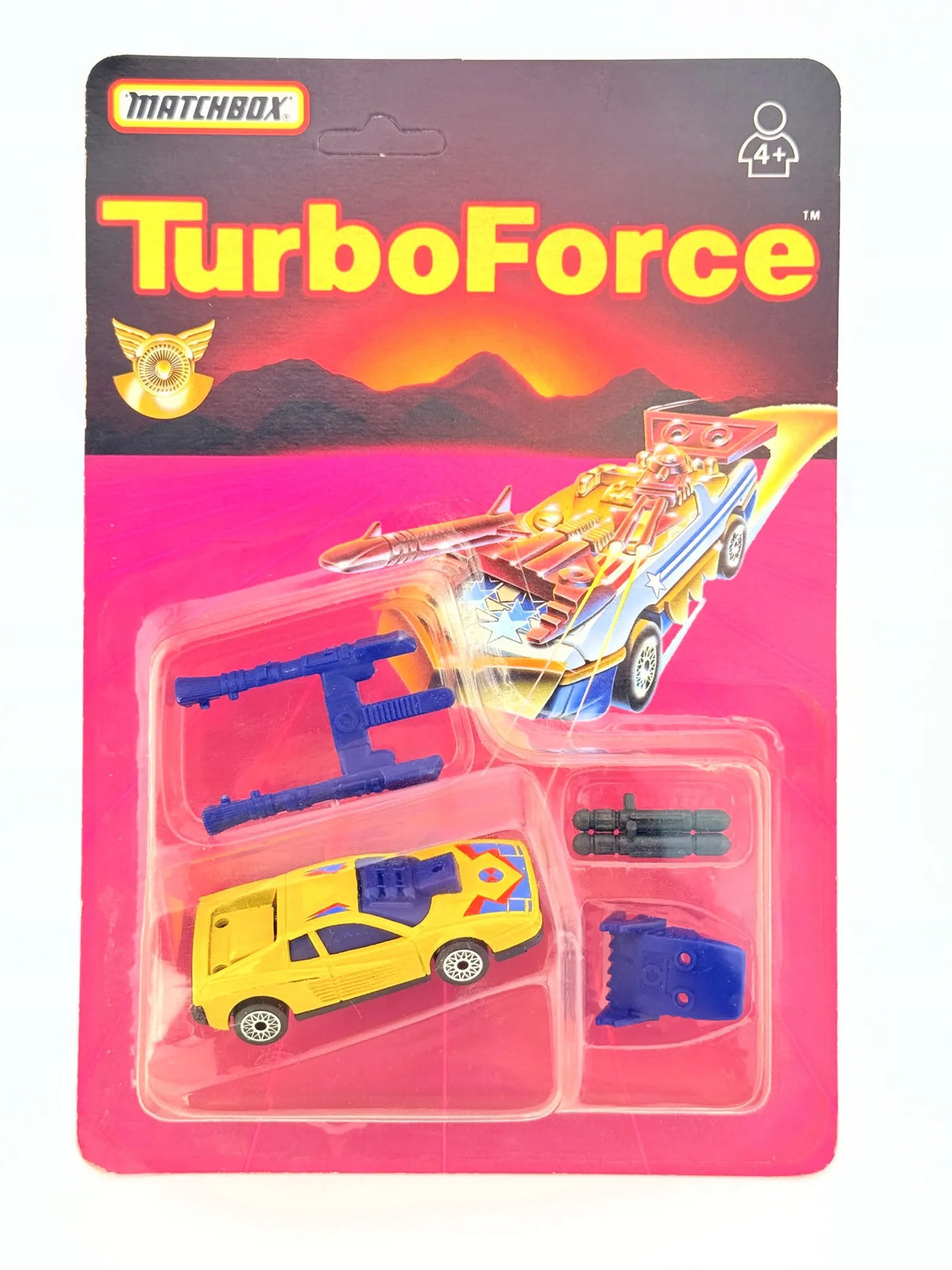 TURBOFORCE, Matchbox, Resoraki, Die cast, Żółty, 1:64 – zdjęcie 8