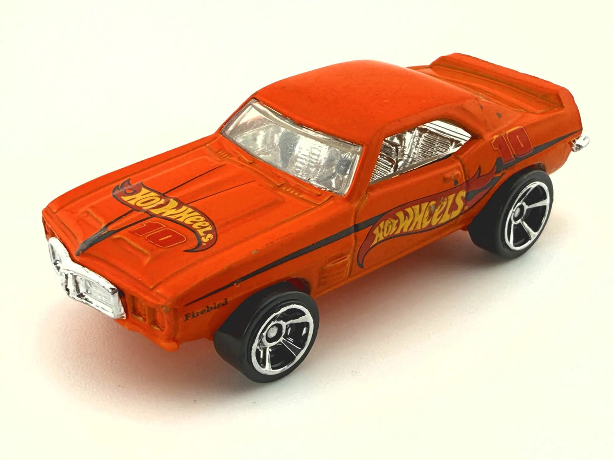 '69 Pontiac Firebird Mystery Models Hot Wheels 2012 Pomarańczowy 1:64 – zdjęcie 7