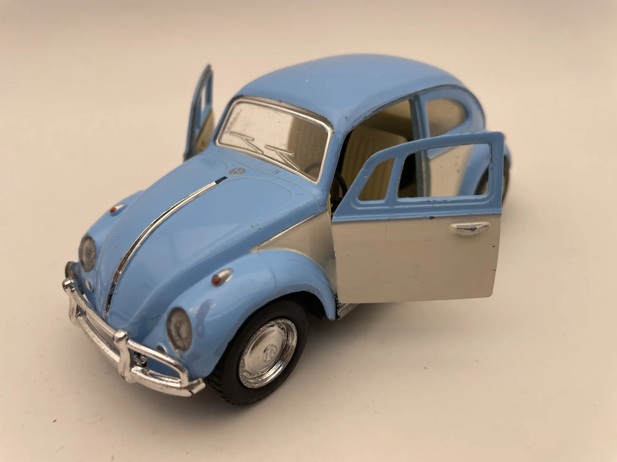 VOLKSWAGEN CLASSICAL BEETLE 1967, Kinsmart, Vintage Die cast Niebieski 1:32 – zdjęcie 8