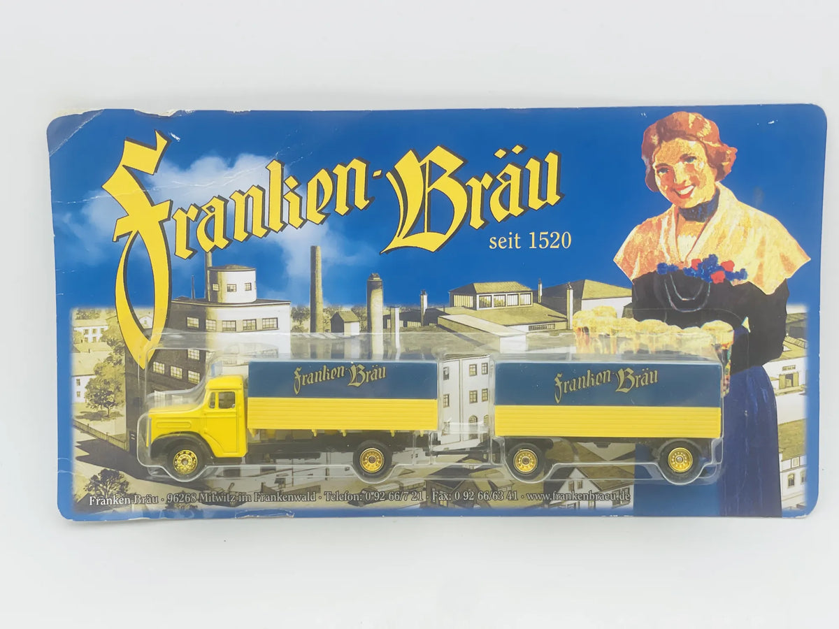 MAN Diesel Hümmer 1:87 Ciężarówka Promocyjna Franken Bräu Blister Żółty – zdjęcie 7