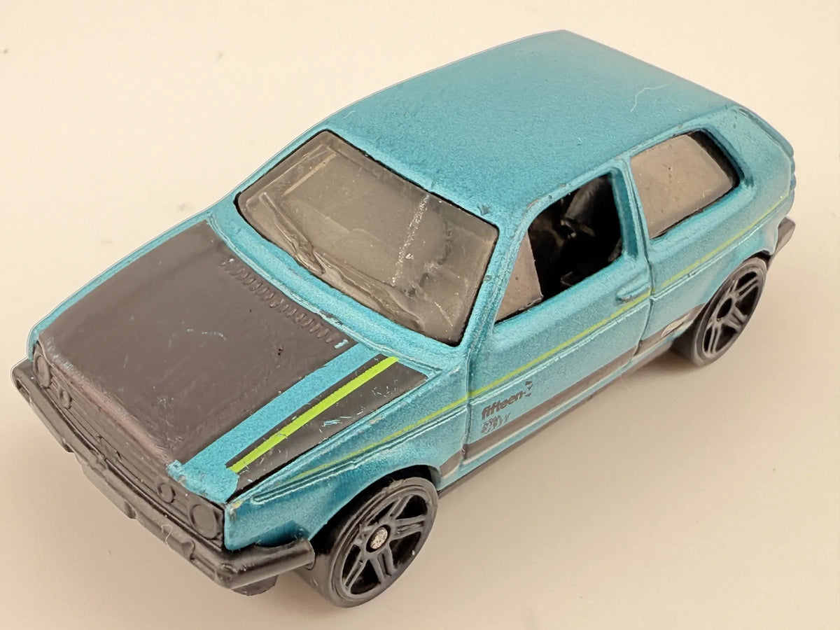 VOLKSWAGEN GOLF MK2 1989, Hot Wheels '18, Die cast FYD60, Niebieski, 1:64 – zdjęcie 8