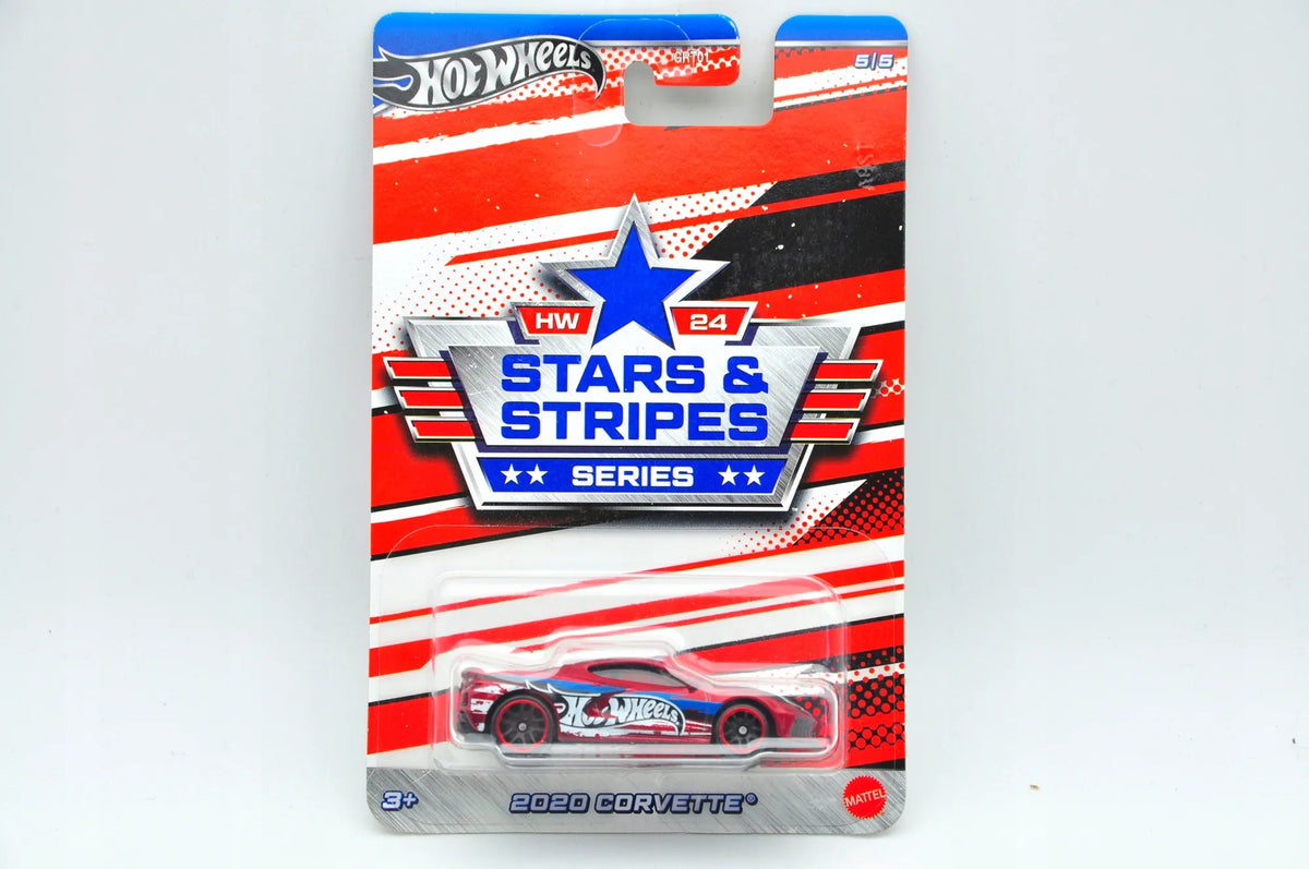 2020 Corvette Stars & Stripes Hot Wheels 2023 Czerwony 1:64 – zdjęcie 8