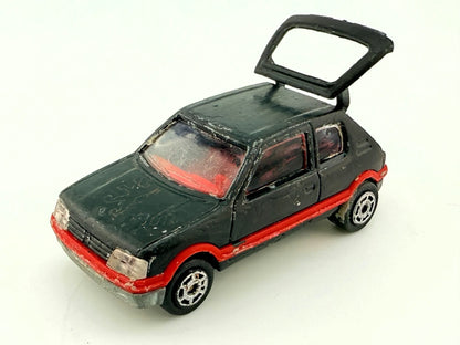 PEUGEOT 205 GTI, Majorette, Made in France, Die cast N 281, Czarny, 1:53 – zdjęcie 10