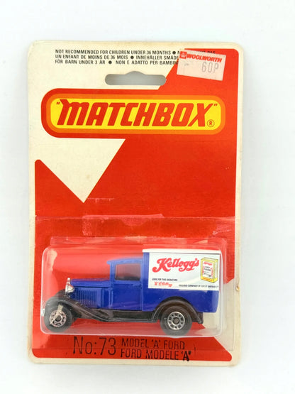 MODEL 'A' FORD, Matchbox, Made in England, Die cast 73, Niebieski, 1:64 – zdjęcie 7
