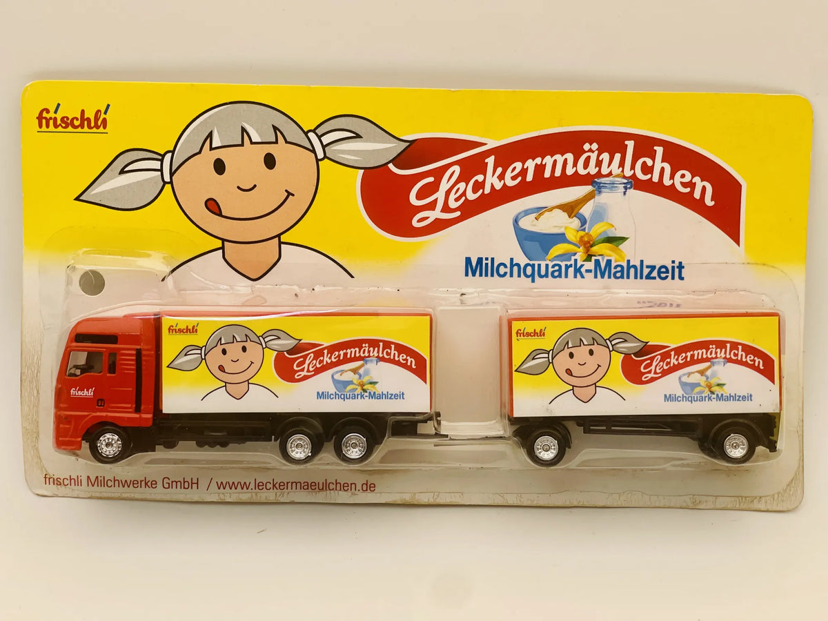 MAN TRUCK Grell 1:87 Czerwony Blister Promocyjny Leckermäulchen Frischli