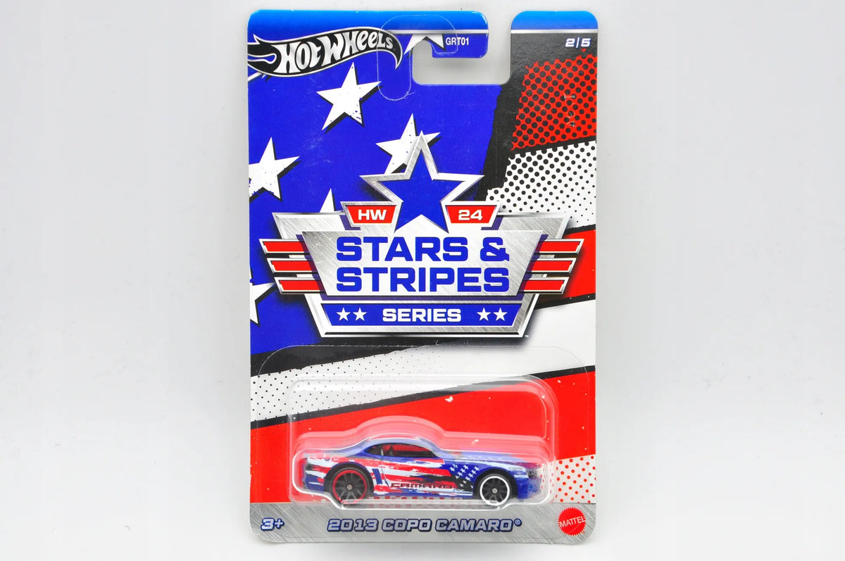 2013 Copo Camaro Stars & Stripes Hot Wheels 2023 Niebieski, 1:64 – zdjęcie 9