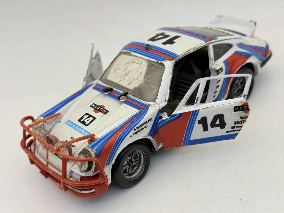 Porsche Carrera RS Safari Martini Racing Polistil 1976 1:27 Made in Italy – zdjęcie 8