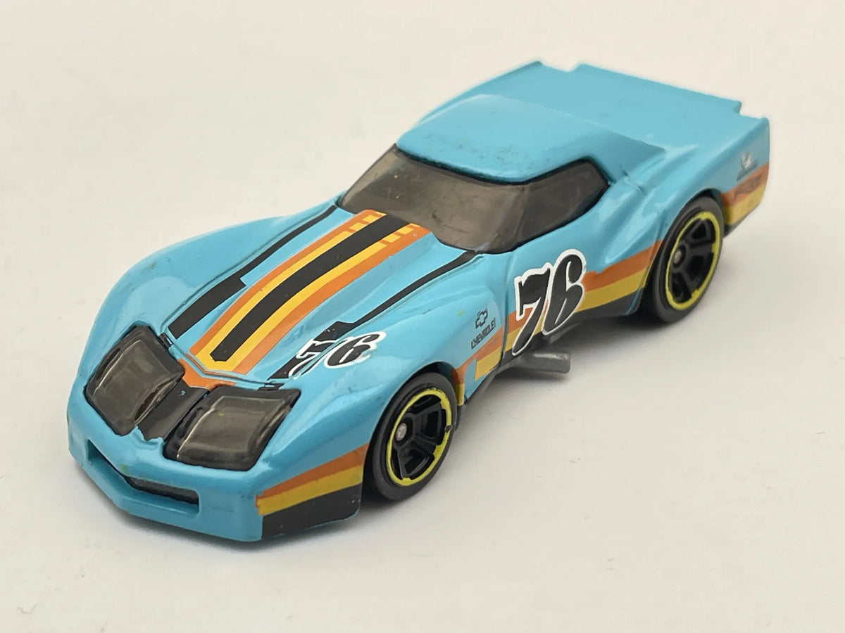 CHEVROLET CORVETTE, Hot Wheels 2012, Die cast W8304, Turkus. 1:64, Resoraki – zdjęcie 8
