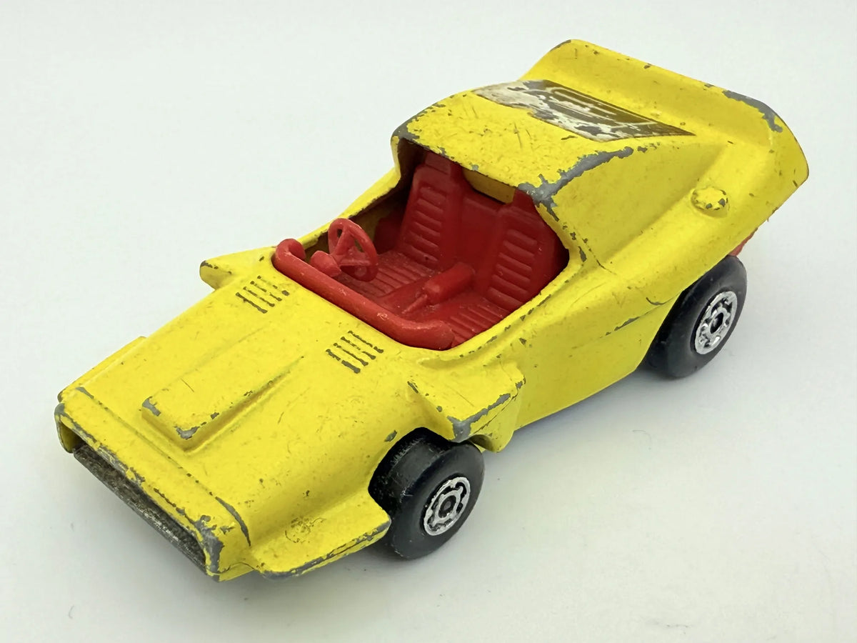 Woosh-N-Push Matchbox Żółty 1:64 Made in Anglia – zdjęcie 10