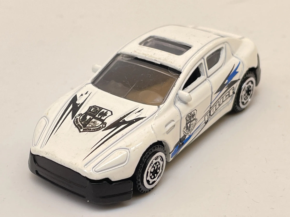 Jak Aston Martin Rapide POLICE, Resoraki, Die cast, Biały, 1:64 – zdjęcie 8