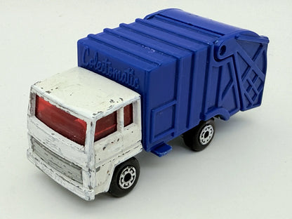 REFUSE TRUCK, Śmieciarka, Matchbox 1979, Die cast, Biały Niebieski, 1:87 – zdjęcie 9