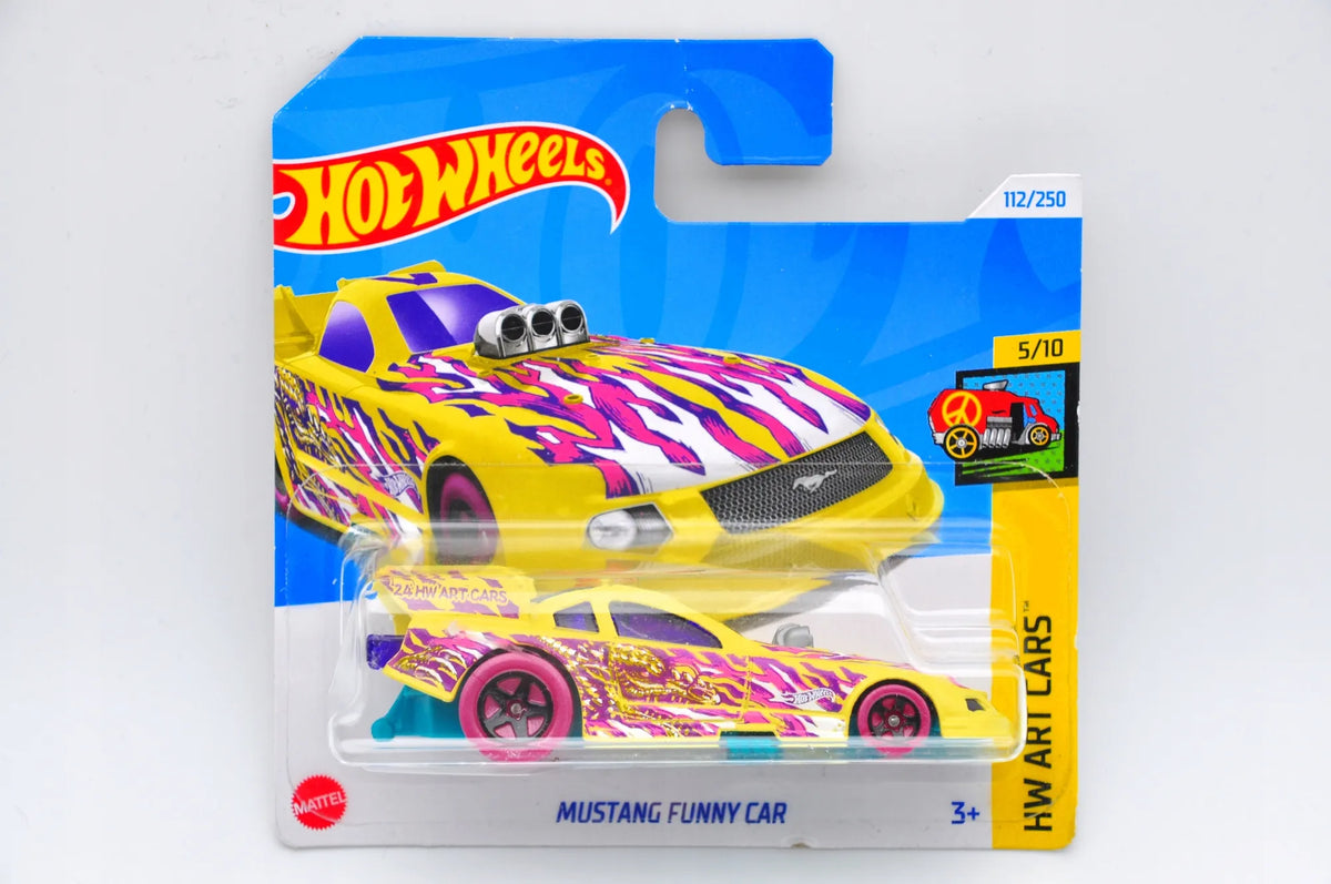 MUSTANG FUNNY CAR Hot Wheels 2024 Żółty 1:64 – zdjęcie 9