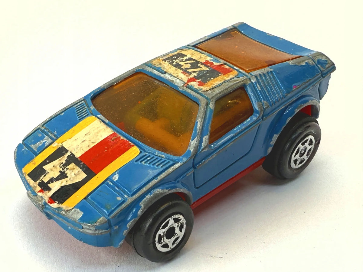 BMW Turbo Motor Majorette '80 Niebieski 1:64 Made in France – zdjęcie 7