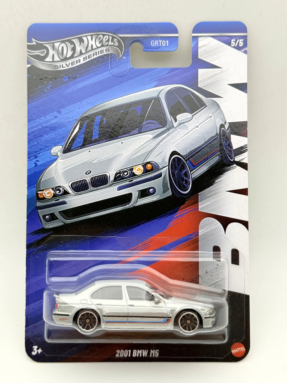 2001 BMW M5 SILVER Hot Wheels 2025 Srebrny 1:64 2xMetal – zdjęcie 9