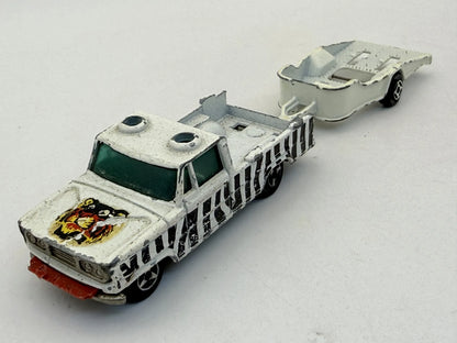 DODGE SAFARI PICK UP Z PRZYCZEPĄ Majorette Made in France Biały 1:64 – zdjęcie 8