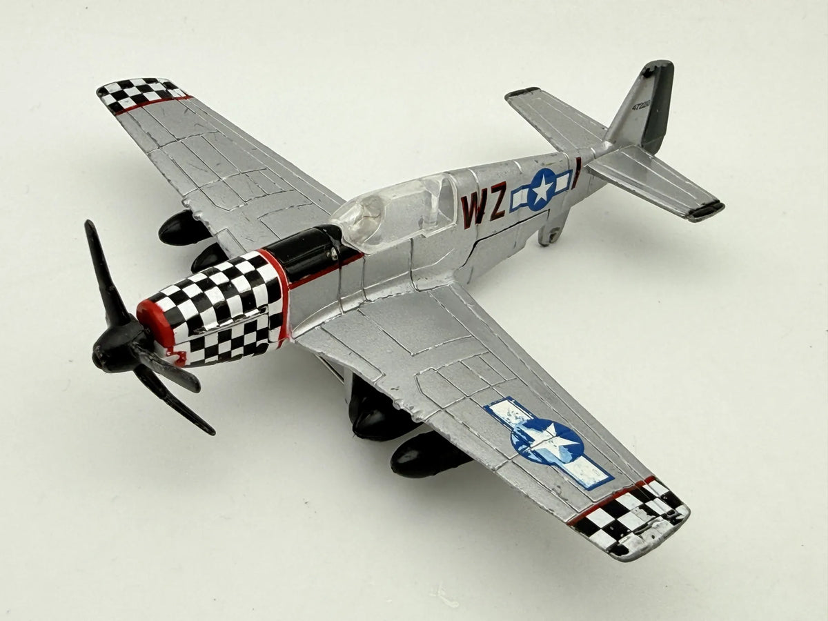 MYŚLIWIEC P-51 MUSTANG, MotorMax, Die cast 7003 193, Srebrny, 11,5 cm – zdjęcie 9