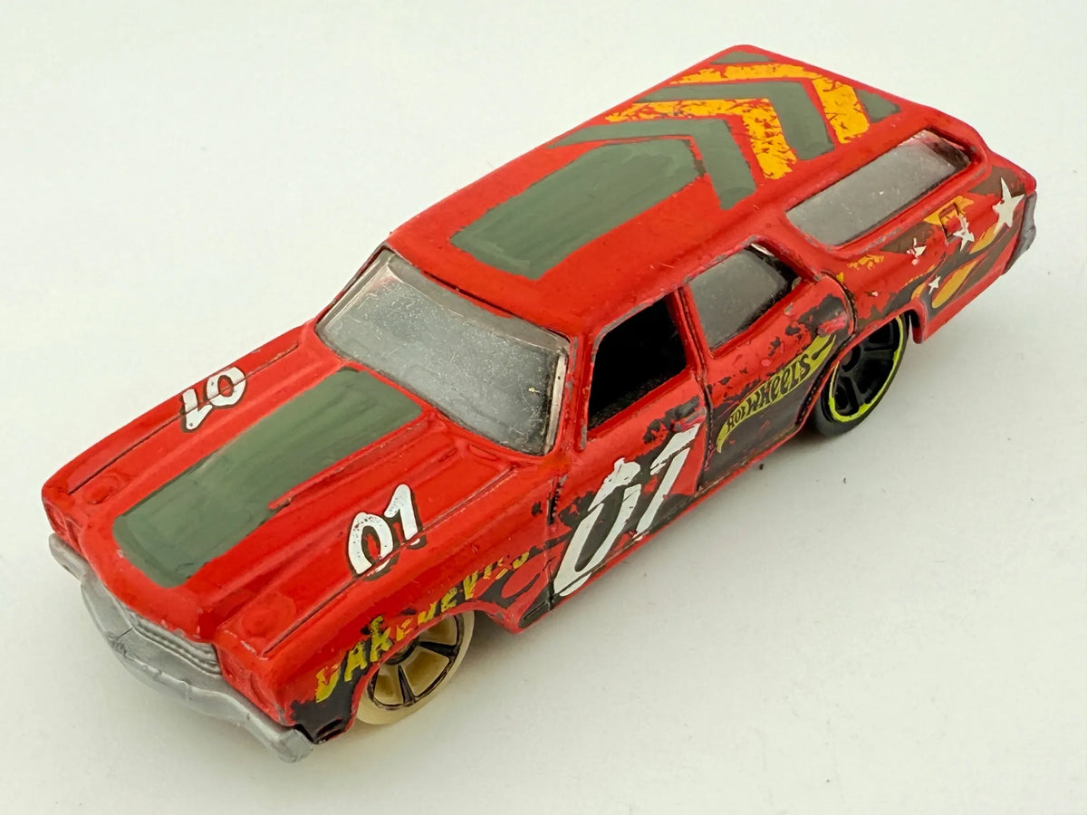 '70 Chevelle Mainline Hot Wheels 2008 Czerwony 1:64 – zdjęcie 11