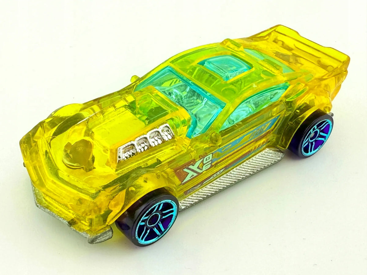 X-STEAM, Hot Wheels 2016, Resoraki Die cast DTY12, Żółty Przeźroczysty 1:64 – zdjęcie 8