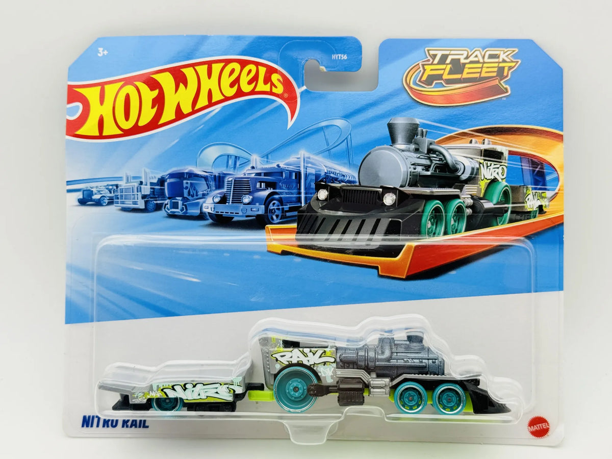 Nitro Rail Hot Wheels 1:64 Lokomotywa Blister Szary – zdjęcie 7