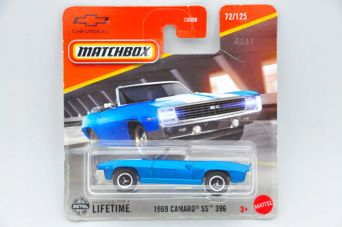 1969 CAMARO SS 396 Matchbox 2024 Niebieska 1:64 – zdjęcie 9
