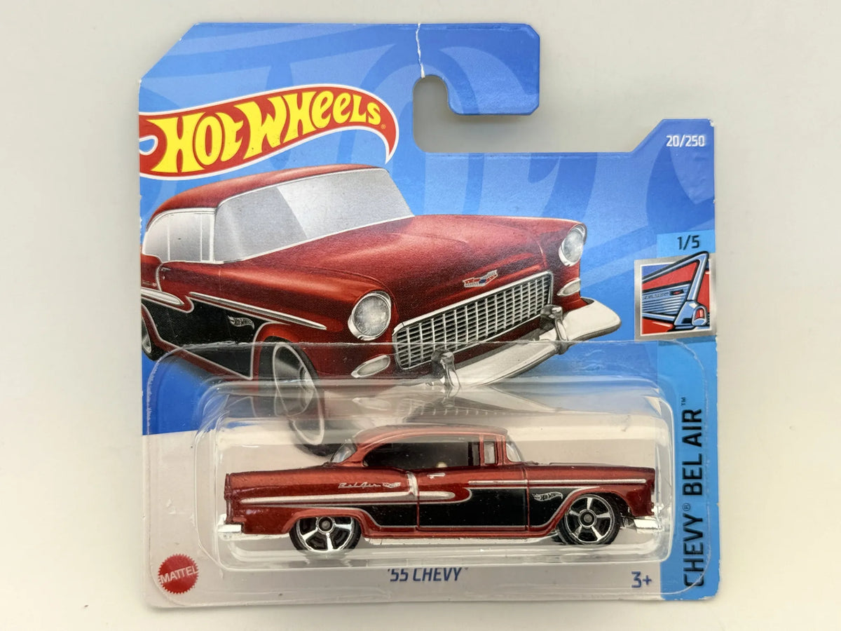 '55 Chevy Bel Air Hot Wheels 2022 Czerwony 1:64 Samochód osobowy – zdjęcie 9