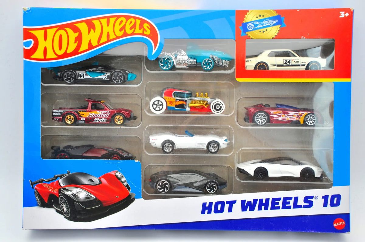 ZESTAW 10 SAMOCHODZIKÓW, Hot Wheels, Resoraki, Die cast 54886, Różnorodna – zdjęcie 7