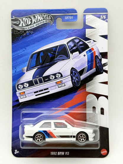 1992 BMW M3 SILVER Hot Wheels 2025 Biały 1:64 – zdjęcie 9