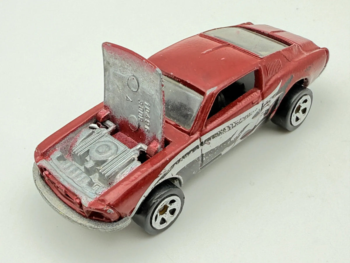 1968 CUSTOM MUSTANG, Hot Wheels 2002, Metal Metal, Die cast, Czerwony, 1:64 – zdjęcie 9