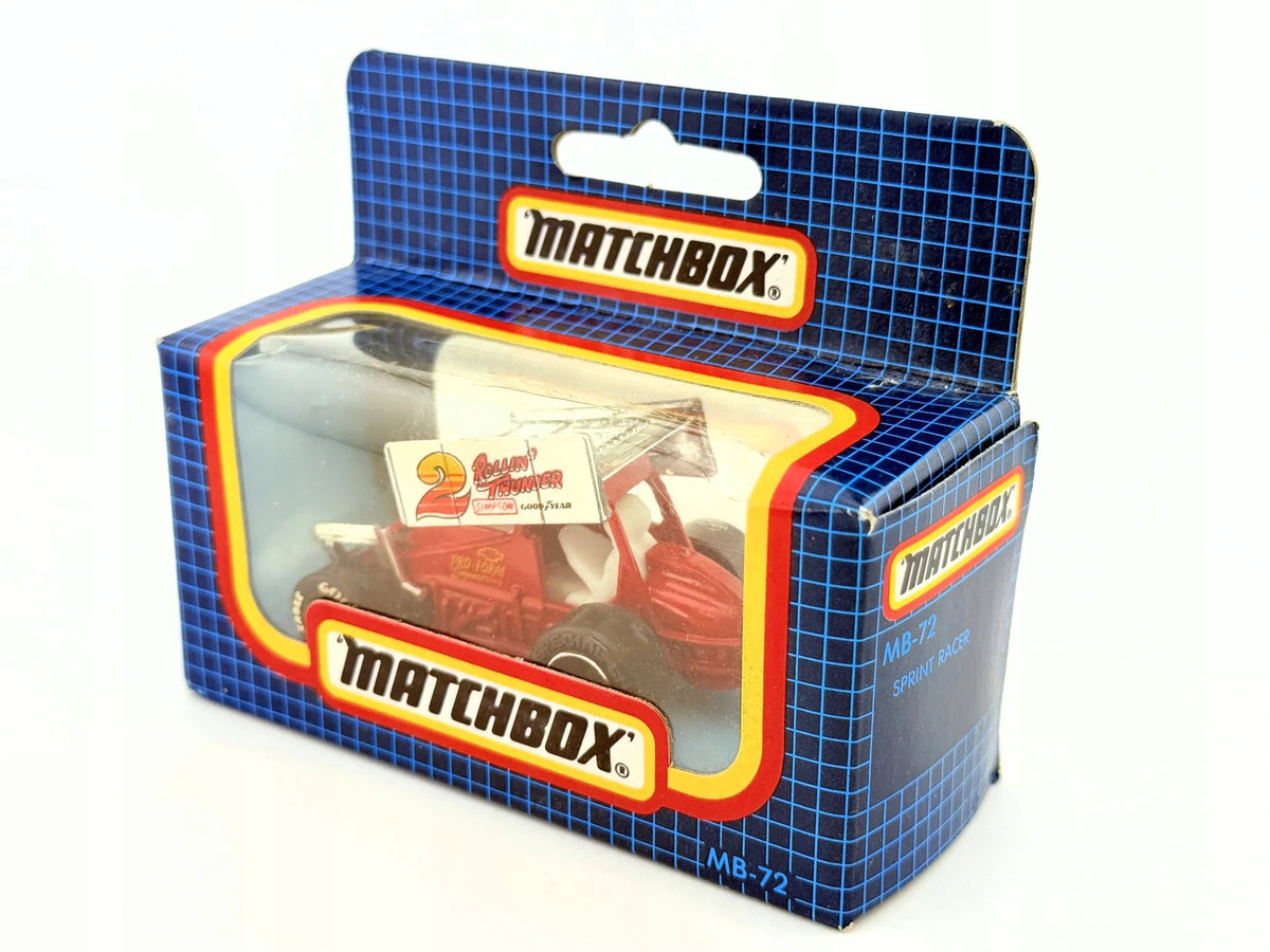 SPRINT RACER, Matchbox, Resoraki, Die cast Mb-72, Czerwony, 1:64 – zdjęcie 8