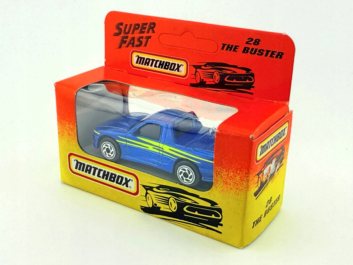 THE BUSTER, Matchbox, Resoraki, Die cast 28, Niebieski, 1:64 – zdjęcie 8