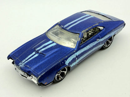 72 Ford Grand Torino Sport Hot Wheels Niebieska 1:64 – zdjęcie 8