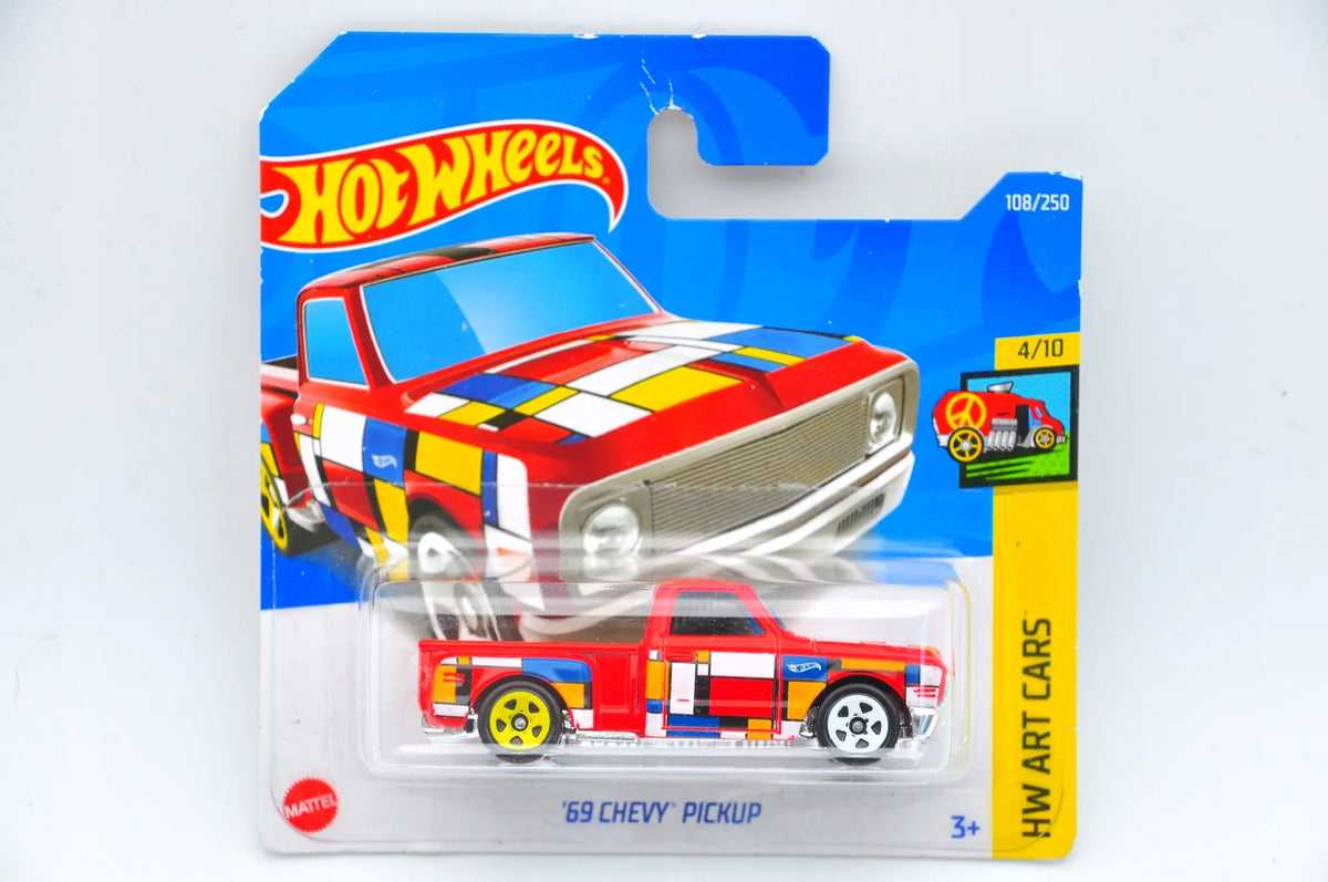 '69 Chevy Pickup HW ART CARS Hot Wheels 2022 Czerwony 1:64 Piete Mondrian – zdjęcie 9