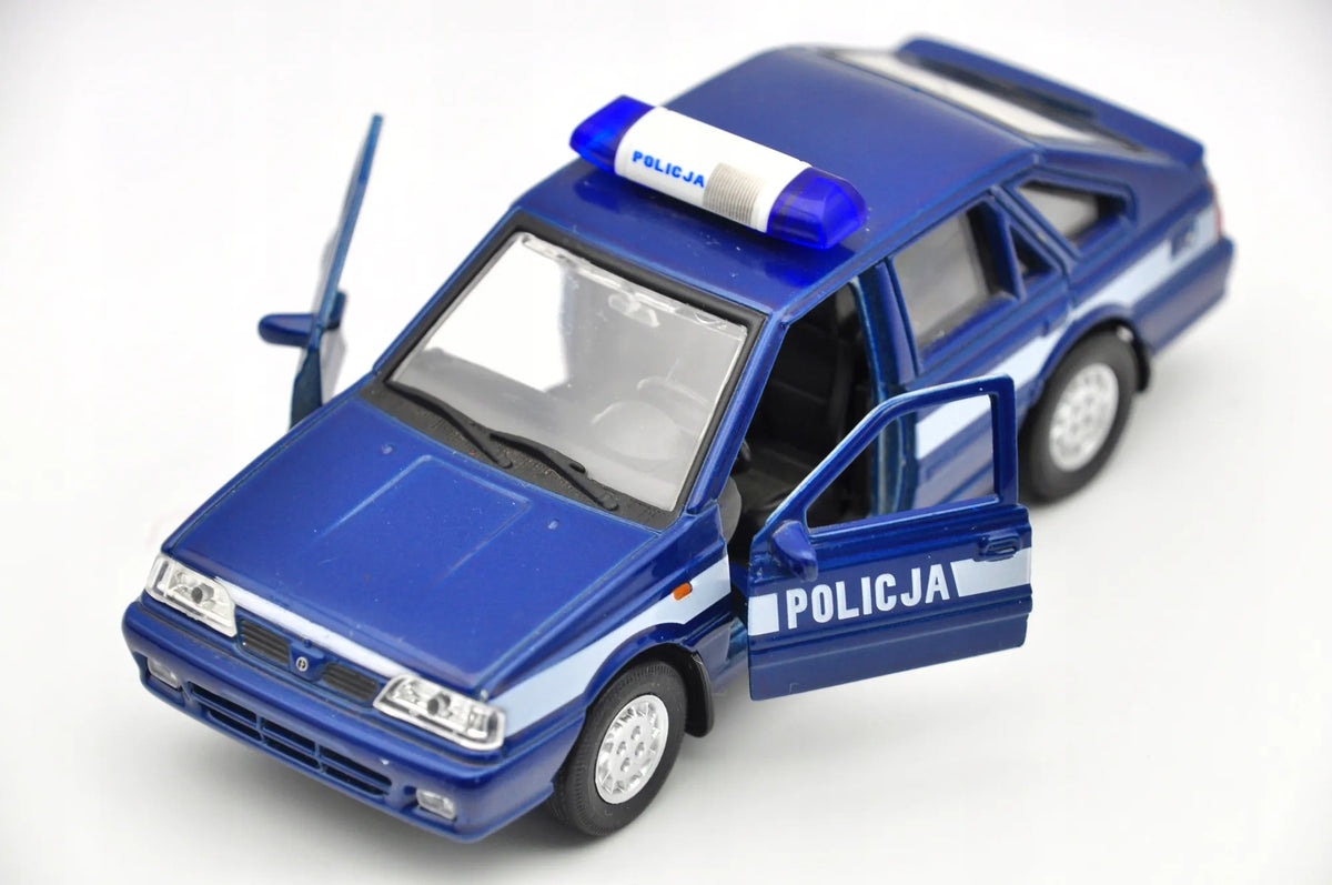 FSO Polonez Caro Plus Policja Welly 1:34 Radiowóz Biało-Niebieski – zdjęcie 9