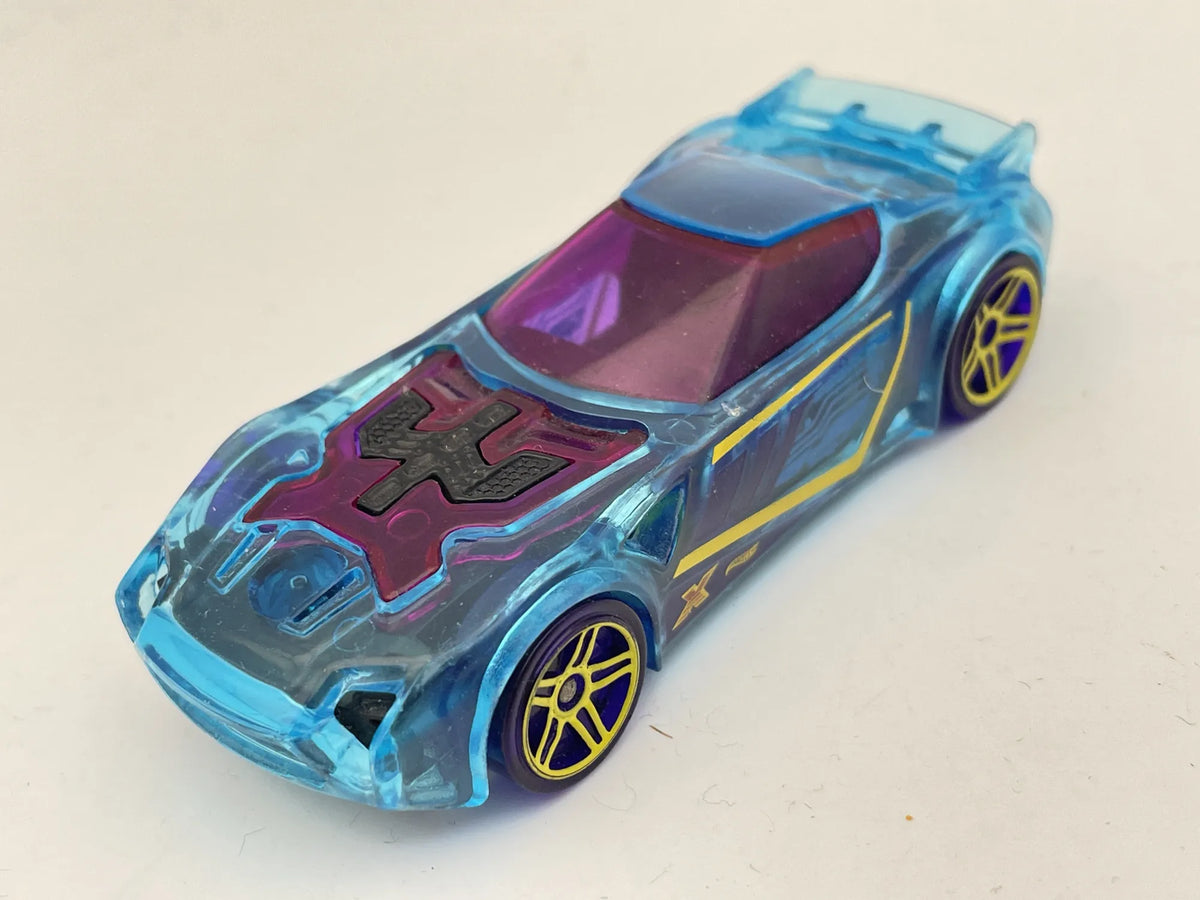 NERVE HAMMER, Hot Wheels 2005, Die cast DTY11, Niebieski Przeźroczysty 1:64 – zdjęcie 8