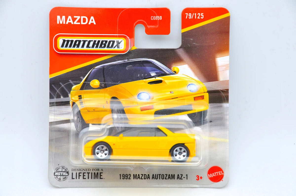 1992 MAZDA AUTOZAM AZ-1 Matchbox 2024 Żółty 1:64 – zdjęcie 9
